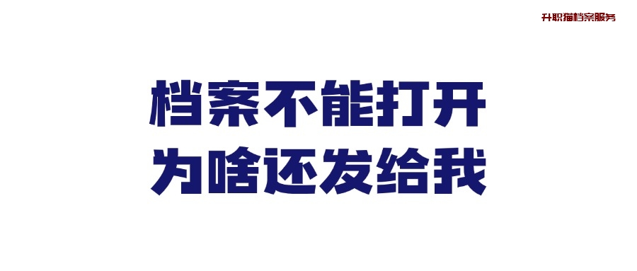 档案不能打开为啥还发给我
