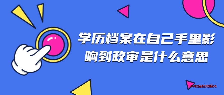 学历档案在自己手里影响到政审是什么意思